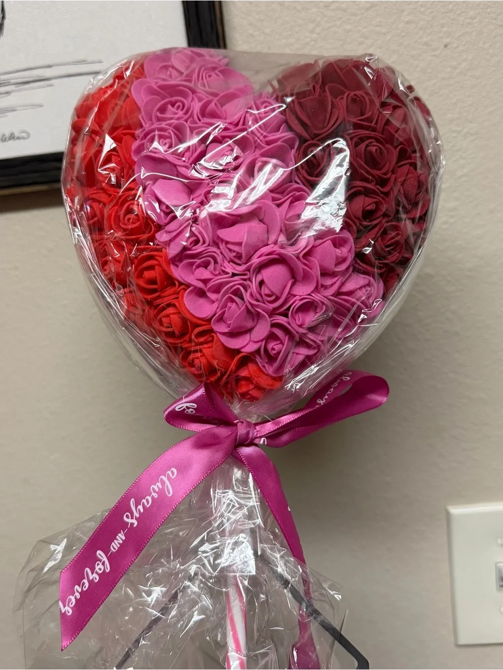 Bundle Artificial Foam Rose Bears and Heart Arrangements